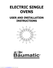 Baumatic B897 User And Installation Instructions Manual
