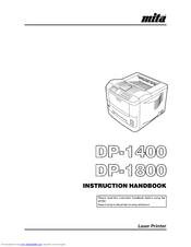 Mita DP-1800 Instruction Handbook Manual
