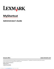 Lexmark MyShortcut Administrator's Manual