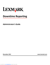 Lexmark Downtime Reporting Administrator's Manual