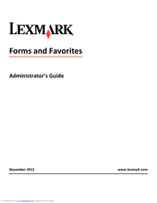 Lexmark Forms and Favorites Administrator's Manual