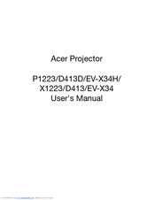 Acer X1223 Series User Manual