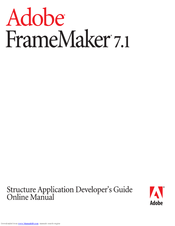 Adobe FrameMaker 7.1 Developer's Manual