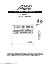 Audio2000's AKJ780E Owner's Manual