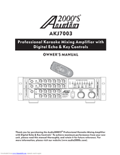 Audio2000's AKJ7003 Owner's Manual