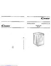 Candy SP 100 Instructions For Use Manual
