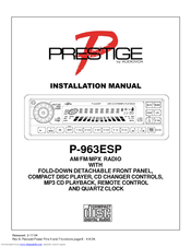 Audiovox Prestige P-963ESP Installation Manual