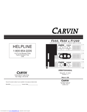 CARVIN F600 Operation Manual