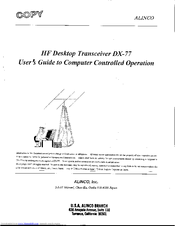 Alinco DX-77T User Manual