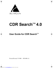 Altigen CDR Search 4.0 User Manual