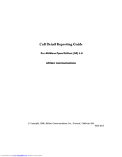 Altigen Altiware Open Edition 4.0 Reporting Manual