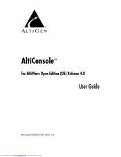 Altigen AltiConsole 4.0 User Manual