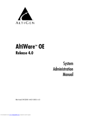 Altigen AltiWare OE Release 4.0 Administration Manual