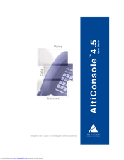 Altigen AltiConsole 4.5 User Manual