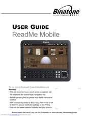 Binatone ReadMe Mobile User Manual