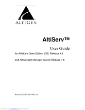 Altigen AltiServ User Manual