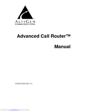 Altigen Advanced Call Router Manual
