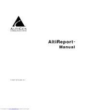 Altigen AltiReport Manual