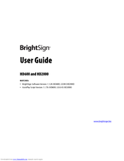 BrightSign HD2000 User Manual