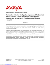 Avaya Sagemcom XMediusFAX s Application Notes