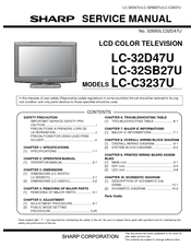 Sharp AQUOS LC-C3237U Service Manual