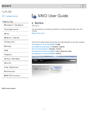 Sony VAIO SVL2412 User Manual