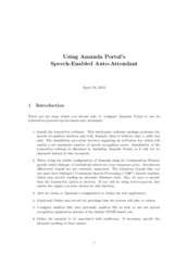 Amanda Speech-Enabled Auto-Attendant User Manual