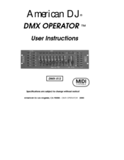 American DJ DMX OPERATOR User Instructions