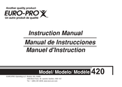 Euro-Pro 420 Instruction Manual