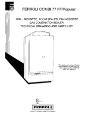 Ferroli Combi 77 FF/Popular Installation Manual
