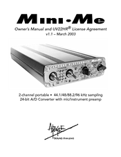 Apogee Mini-Me Owner's Manual