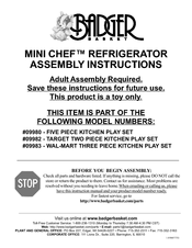 Badger Basket MINICHEF 9982 Assembly Instructions