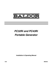 Baldor PC32RI Installation & Operating Manual