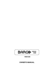 Barco R9001280 Owner's Manual