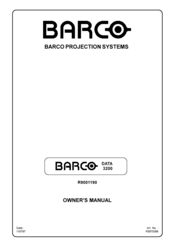 Barco R9001190 Owner's Manual