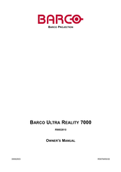 Barco ULTRA REALITY 7000 Owner's Manual