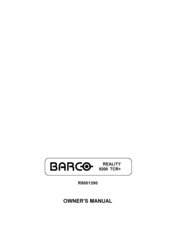 Barco REALITY 9200 TCR+ Owner's Manual