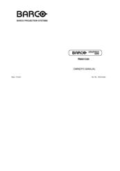 Barco R9001330 Owner's Manual