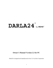 Echo Darla24 Owner's Manual