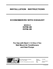 Bard EIFM-2B Installation Instructions Manual