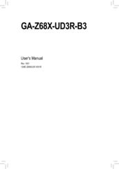 Gigabyte GA-Z68X-UD3R-B3 User Manual