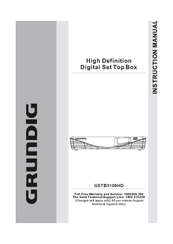 Grundig GSTB3106HD Instruction Manual
