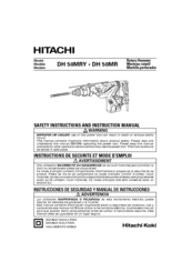 Hitachi DH50MRY - 2 Inch SDS Max Low Vibration Rotary Hammer Instruction Manual