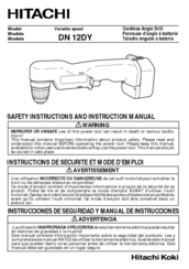 Hitachi DN12DY Instruction Manual