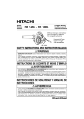 Hitachi RB 14DL Instruction Manual
