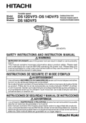 Hitachi DS 12DVF3 Instruction Manual