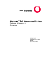 Lucent Technologies CentreVu Release 3 Version 5 Forecast User Manual