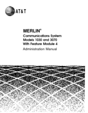 AT&T Merlin 1030 Administration Manual