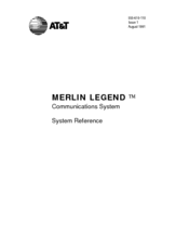 At&T MERLIN LEGEND System Reference Manual