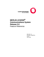 Lucent Technologies MERLIN LEGEND Release 5.0 Feature Reference